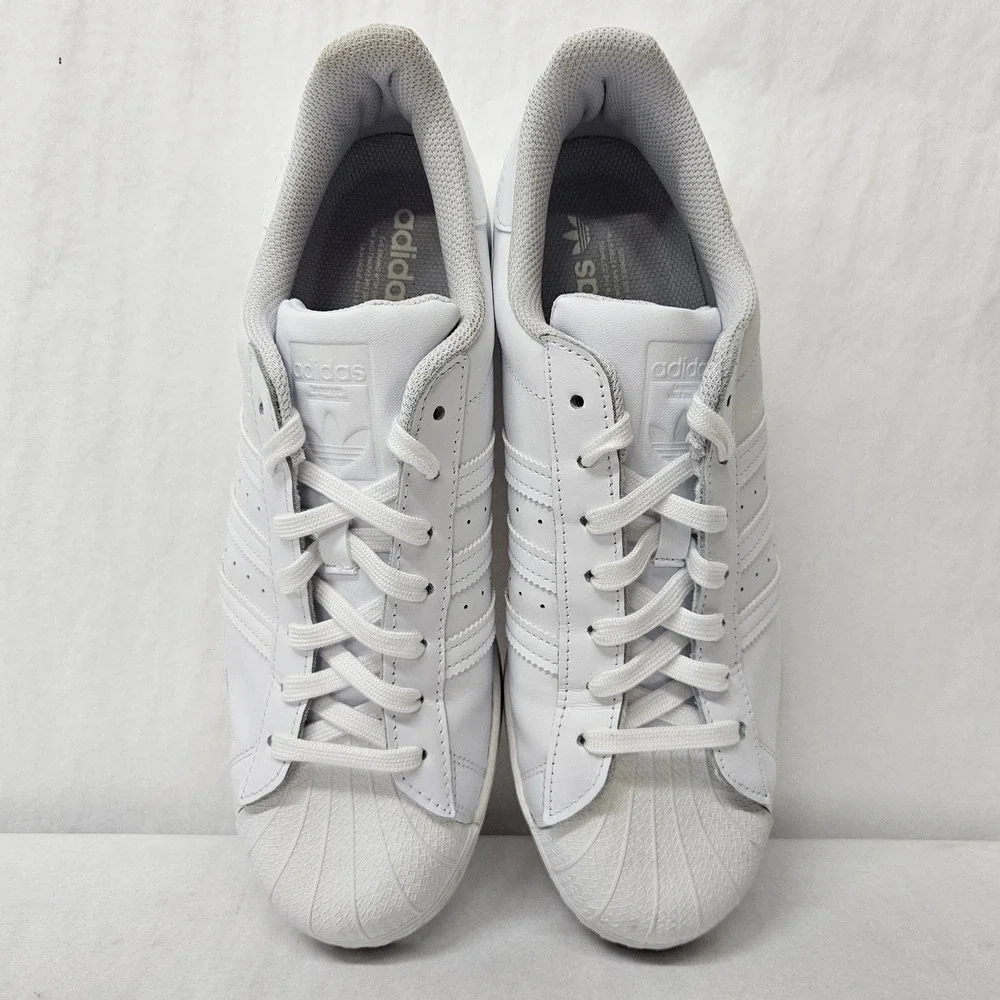 Adidas Superstar Sneakers Leather Shell Toe EG4960 Triple White Mens Size 11
